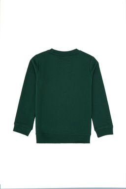 Erkek _ocuk Koyu Ye_il Basic Bisiklet Yaka Sweatshirt Sepette S_rpriz _ndirim - U.s. polo assn фото 2