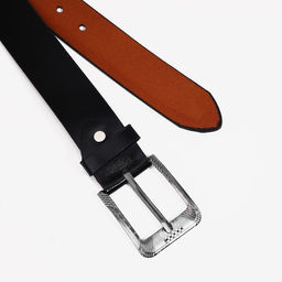 Ремень мужской, ширина 3.5 см, винт, пряжка металл, цвет чёрный - Simaland фото 2