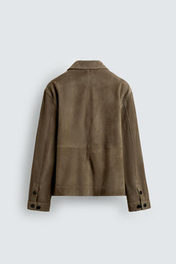 LIMITED EDITION LEATHER SUEDE JACKET WITH POCKETS - Zara фото 16