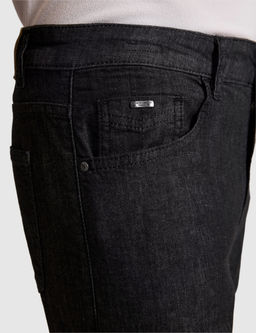 Siyah Straight Fit Jean Pantolon