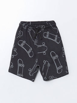 Beli Lastikli Bask?l? Erkek ?ocuk ?ort