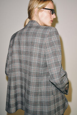 BLAZER CUADROS ZW COLLECTION / Gris - Zara фото 3