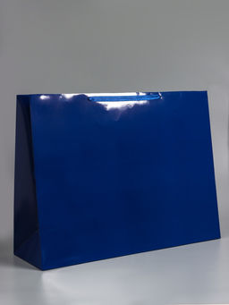 Пакет подарочный ламинированный горизонтальный «Синий», XXL 61×46×20 см