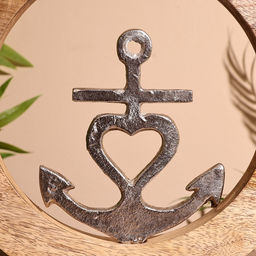 Сувенир интерьерный в деревянном кольце «Якорь», 30×8×33 см