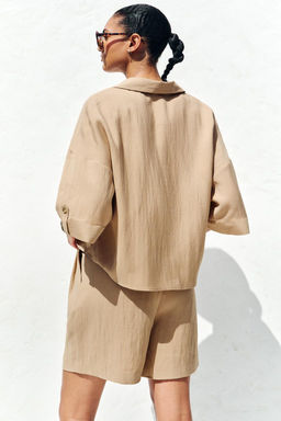 WIDE SHORT SLEEVE SHIRT - Zara фото 13