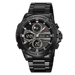 Часы наручные Skmei мужские электронные спортивные 2502black-steel