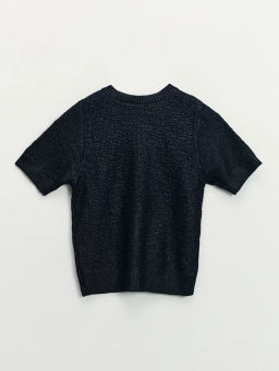 Джемпер металлик с коротким рукавом / Zarina  фото 2