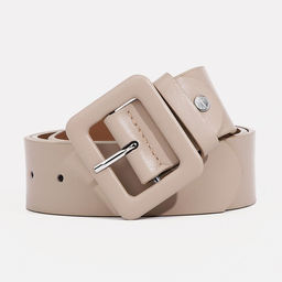 Ремень женский, ширина 3.3 см, винт, пряжка под кожу, цвет бежевый