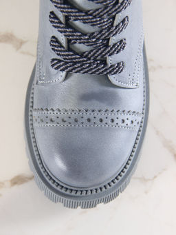 Ботинки 319.taskanagr.Вакса серая/шерсть