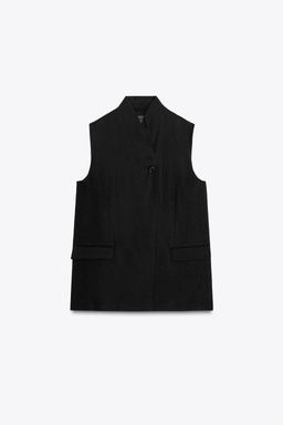 LINEN BLEND WAISTCOAT ZW COLLECTION - Zara фото 6