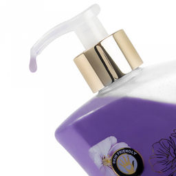 Мыло жидкое "Active" 450мл, 10х5х20см, дозатор, жемчужное, "Цветочный соблазн" с соевым белком и витамином E, Purple (Иран)