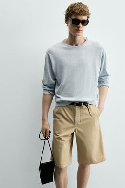 BERMUDA LAVADA RELAXED FIT / Amarillo claro - Zara фото 6