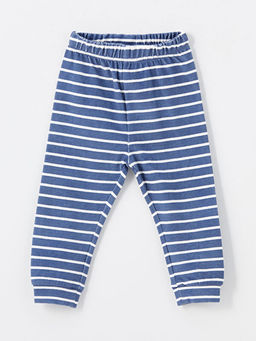 Beli Lastikli ?izgili Erkek Bebek Pijama Alt