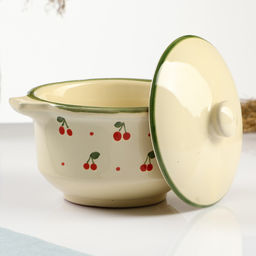 Бульонница с крышкой Псковский гончар «Кантри», 500 мл, 16×13×9 см, керамика, бежевая