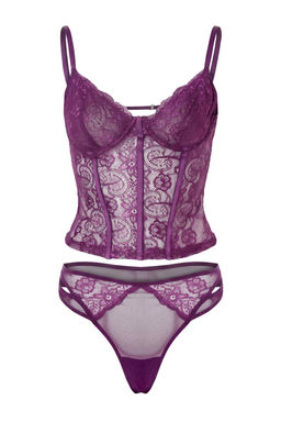 Murdum Dantel Kaps?z Ic Camas?r? Tak?m? THMSS26CC00041