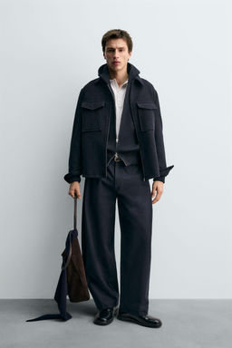 REGULAR FIT WOOL OVERSHIRT