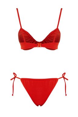 TRENDYOLMILLA Yesil Balkonet Tunelli Brazilian Bikini Tak?m? TBESS22BT0021  фото 29