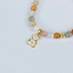 Браслет из Лунного камня микс с подвеской 15 см - Радуга самоцветов фото 8