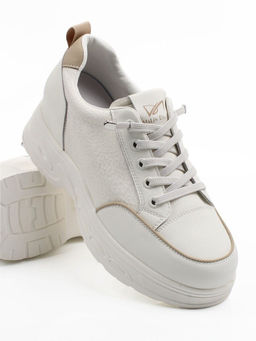 03-A331-5 WHITE Полуботинки спортивные женские (натуральная кожа)