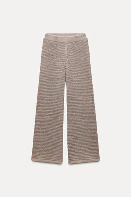 WIDE-LEG KNIT TROUSERS - Zara фото 4