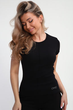 Футболка женская с швом и стразами ФЖ-002