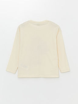 Bisiklet Yaka Bask?l? Uzun Kollu K?z ?ocuk Pijama Tak?m?