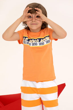 U. S. Polo Assn Детская оранжевая футболка с круглым вырезом