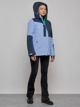 Горнолыжная куртка женская зимняя фиолетового цвета 33307F