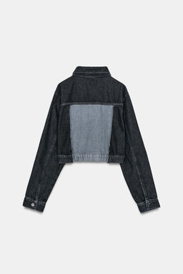 CAZADORA Z1975 CORTA DENIM CONTRASTE / Gris - Zara фото 10