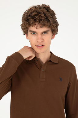 Мужской коричневый базовый свитшот - U.s. polo assn фото 2