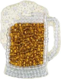 Klart набор для вышивания 10-018 Брошь. Кружка пива 4 х 5 см  фото 6