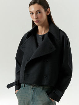 ЕМКА / Укороченный тренч из шерсти - Emka фото 6