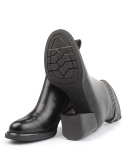 04-M3-840 BLACK Ботильоны зимние женские (натуральная кожа, натуральный мех)