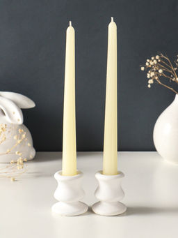 Набор свечей античных, 2.3×24.5 см, 5 ч, 55 г, 2 шт., слоновая кость