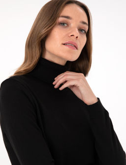 Siyah Slim Fit Basic Kazak - Pierre cardin фото 2