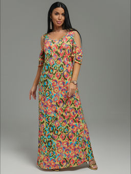 Ялта платье женское (леопард салатовый)