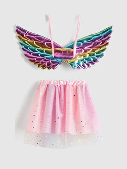 K?z ?ocuk T?t? Etek ve Kanat Kost?m