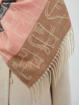 в составе  шерсть! теплый двусторонний палантин - Tantino фото 4