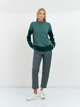 джемпер женский из шерсти с удлиненной спинкой - Glenfield фото 2