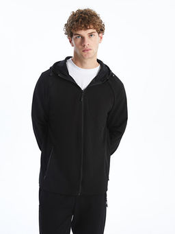 Kap??onlu Uzun Kollu Erkek Fermuarl? Sweatshirt