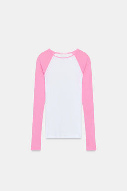 SUPIMA® CONTRAST SLEEVE T-SHIRT - Zara фото 12