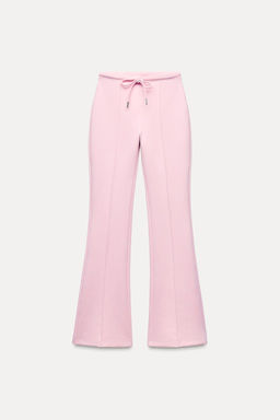 STITCHED INTERLOCK BELL BOTTOM TROUSERS - Zara фото 6