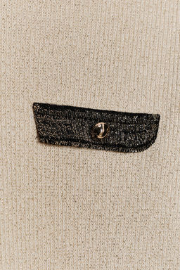 METALLIC THREAD CHUNKY KNIT T-SHIRT - Zara фото 8