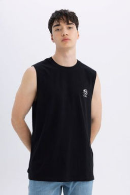 Regular Fit Bask?l? Bisiklet Yaka Atlet