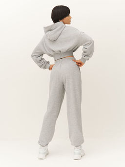 =Спортивные брюки с высокой посадкой и поясом со шнуром на стоппере - NEVERLATE фото 6