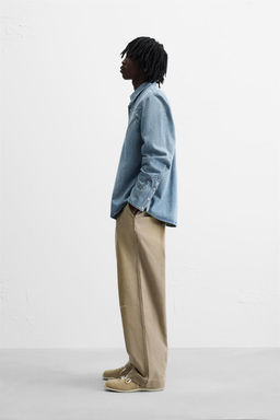 DENIM SHIRT WITH POCKETS - Zara фото 4