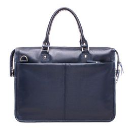 Кожаная деловая сумка для ноутбука Halston Black - Lakestone фото 21