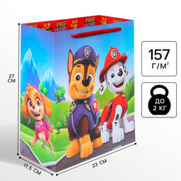Цена за 2 шт. Пакет подарочный, 23?27?11.5 см, упаковка, Щенячий патруль