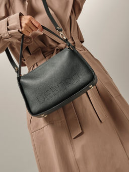 Сумка кожаная на плечо Deboro 30790 темно-зеленый