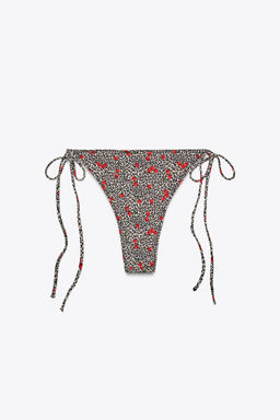 CHERRY ANIMAL PRINT BIKINI BOTTOMS - Zara фото 6